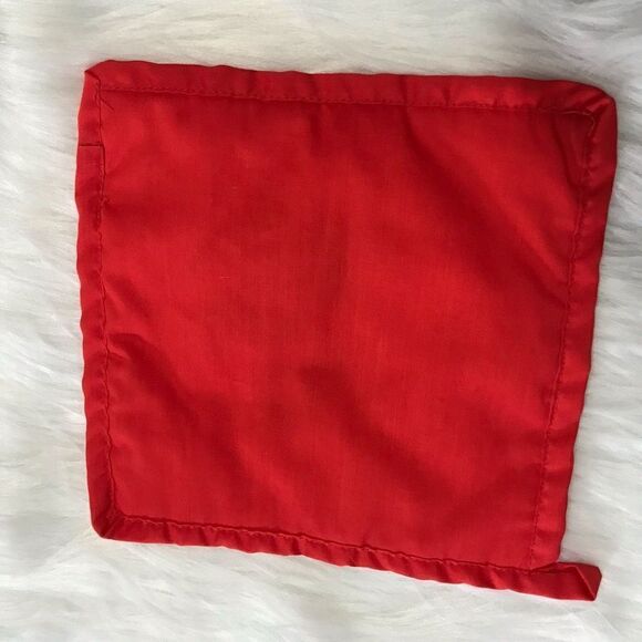 Cat Kitten Hand Embroidered Pot Holder hot pad Red - Picture 4 of 4